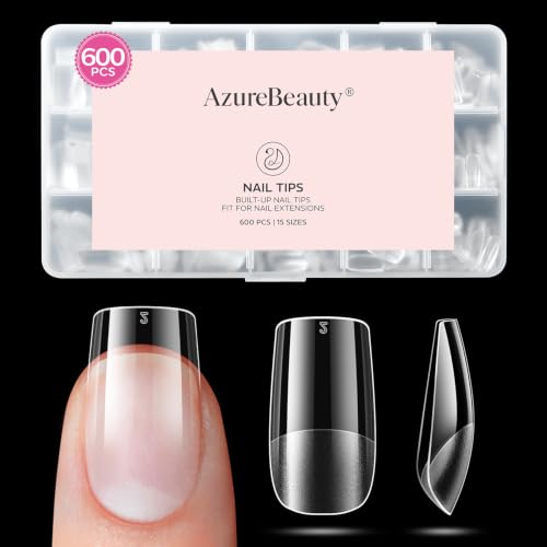 AZUREBEAUTY Short Square Nail Tips 600pcs