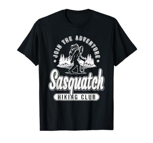 Sasquatch Hiking Club Funny Bigfoot Hiker Hiking T-Shirt