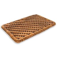 2x Coeur en Relief 60 x 40cm Coco Paillassons - Noix de Coco Naturelle