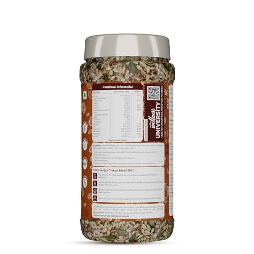Image of Neuherbs Omega-3 Fiber 4-in-1 raw & Unroasted seeds mix 200g | Diet snacks | Super Seeds Mix For Eating | Healthy Food For Weight Management, Heart,Good Skin