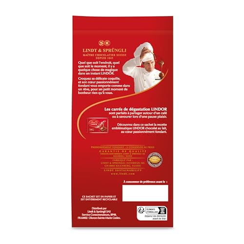 Lindt Sachet de Carrés individuels LINDOR au Lait - vue 9