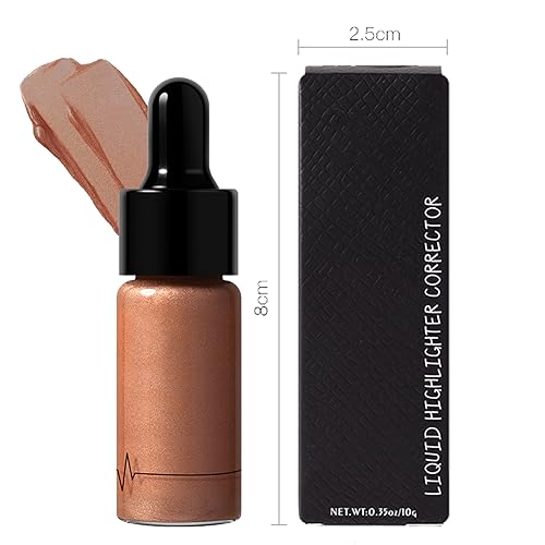 Liquid Highlighter Makeup,Shimmer Highlighter Stick,Liquid Bronzer,Natural Pink Shimmer Smooth Blendable, Body Shimmer Liquid Blush,Face Body Glow,bronze shimmer smooth blendable, face body glow - Image 6