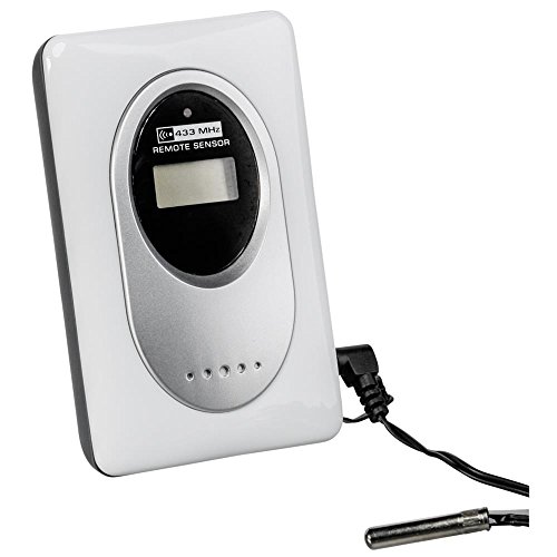 TFA Dostmann Temperatursender, 30.3139, Sender für 30.3033 | 35.1057 | 35.1058 | 35.1066 | 35.1071 | 35.1085, mit Kabelfühler und Temperaturdisplay, weiß