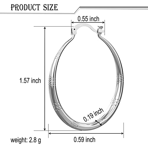 Nykkola Hot Fashion Jewelry 925 Silver Big Hoop Earrings #TOP2