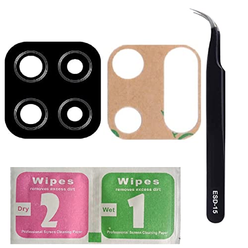 iReplaceParts Kit de réparation pour objectif d'appareil photo arrière Samsung Galaxy A12 A125 avec pince ESD-15 et lingettes humides et sèches (pour Samsung Galaxy A12)