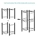 Water Cooler Jug Rack 5 Gallon Water Bottle Holder Storage Shelf 3 Tier Heavy Duty Stackable Water Cabinet Dispenser Organizer for Home Office, Black