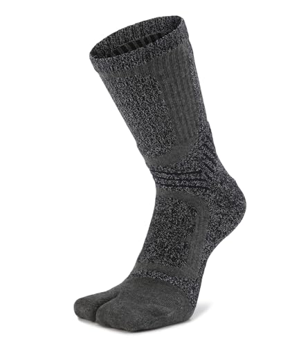 Tabi Socks Flip Flop Big Two Toe Split Crew Cushion Athletic Hiking Terry Cushioned Cotton for Men Women Unisex 3 Pairs3