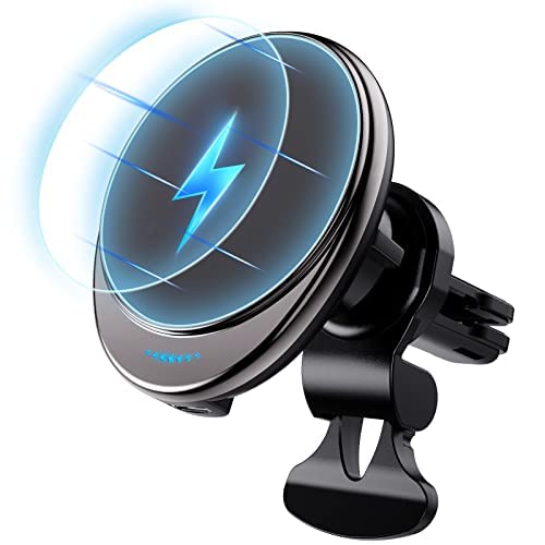 Qaqvav Magnetic Phone Holder for Car, Compatible with MagSafe Wireless Charger, 360° Adjustable Strong Magnetic for Car iPhone Holder Mount, Fit for iPhone 14 13 12 Pro Plus Max Mini