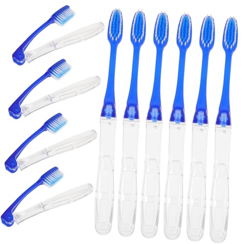 UTHCLO 10 piezas Cepillos Dientes Viaje Plegables Compactos Portátiles para Viaje Camping y Uso Diario