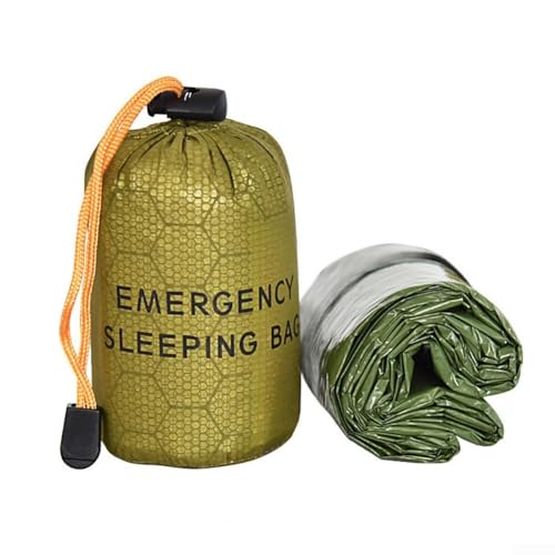 Survival Blanket, Bolsa térmica Bivy, película de aluminio para retención de calor, impermeable y cortaviento para camping, senderismo y rescate (bolsa de almacenamiento) miniatura 6