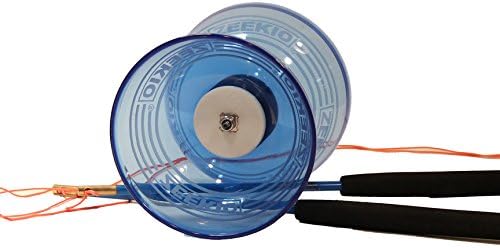 Crystal Series Master Spin Diabolo Set- Triple Bearing, Fiberglass Sticks and String (Blue)