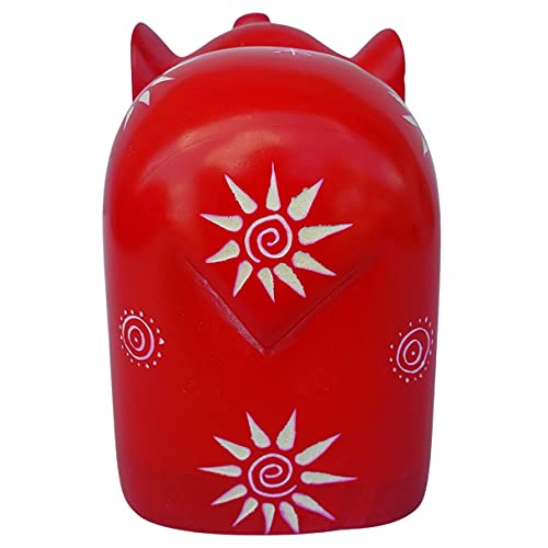 Boutique Africa Red Elephant Bookends: African Soapstone Sculpture Set, Red,White, 8.5 Inches, Ba74-Rd #TOP2