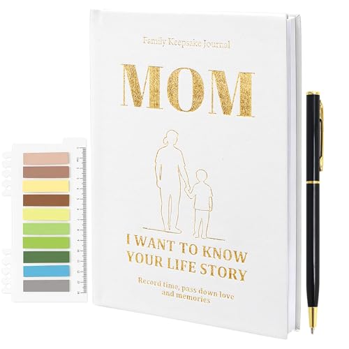 MOM, I Want to Know Your Life Story: A Guided Keepsake Journal for mon (Hardcover) Sentimental Gift for Mother's Day, Birthday, Christmas.Includes Index Tabs & Pen