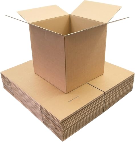 Heavy Duty Double Wall Cardboard Moving Packing Removal Boxes, Large 40x40x25 cm| Cardboard Packing Moving Removal Shipping Storage| Postage and shipping boxes Used Once Only (10)