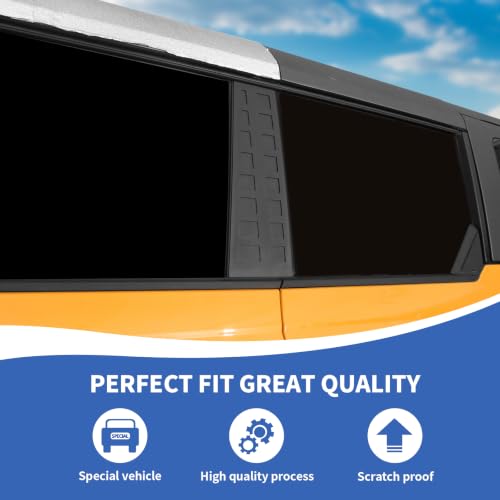 Image of RAZPOY B Pillar Post Panel Cover Fit for Ford Bronco 4-Door 2021-2026 | Aluminum Alloy Window Decal Trim, Double-sided Tape, Bronco Exterior Accessories