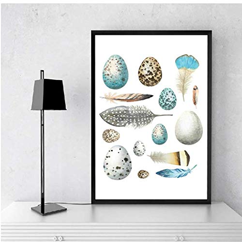 Affiche plume minimaliste toile 50x70cm sans cadre décoration murale maison