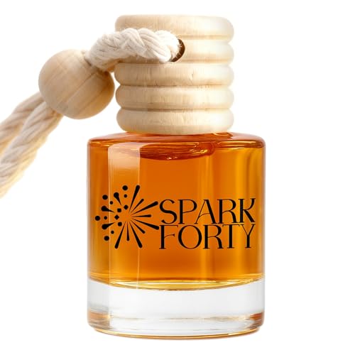 Sparkforty Floral Car Air Freshener, Natural Long-Lasting Fragrance, Elegant Wooden Cap Design, Vegan, Cruelty-Free, Paraben-Free