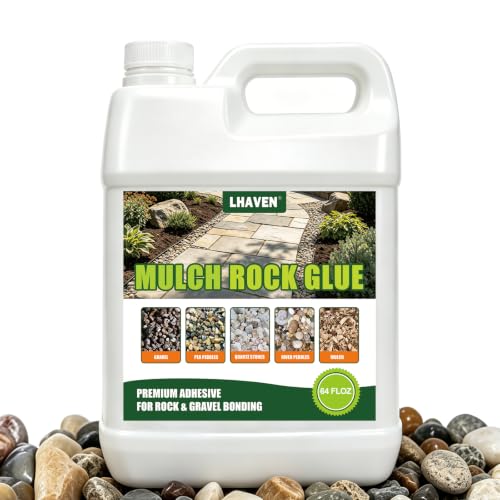 LHAVEN Rock Glue, 64oz Mulch & Gravel Binder for Landscaping