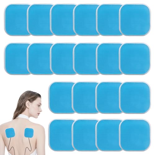 20 Stück EMS Gel Pad, 45 × 45 MM, Ersatzsets Gel Pads, Passend für Die Beurer EM 59-Serie Von Thermotherapiegeräten, ABS Trainer Ersatz Gel-Pad, Geeignet für Bauchmuskeltrainingsgeräte