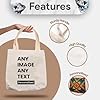 PERSONALISED Tote Cotton Bag CUSTOM Text Photo Logo Print Any Occasion Birthday, Wedding, Shopping, Bag for life (1 SIDED ONLY) #3