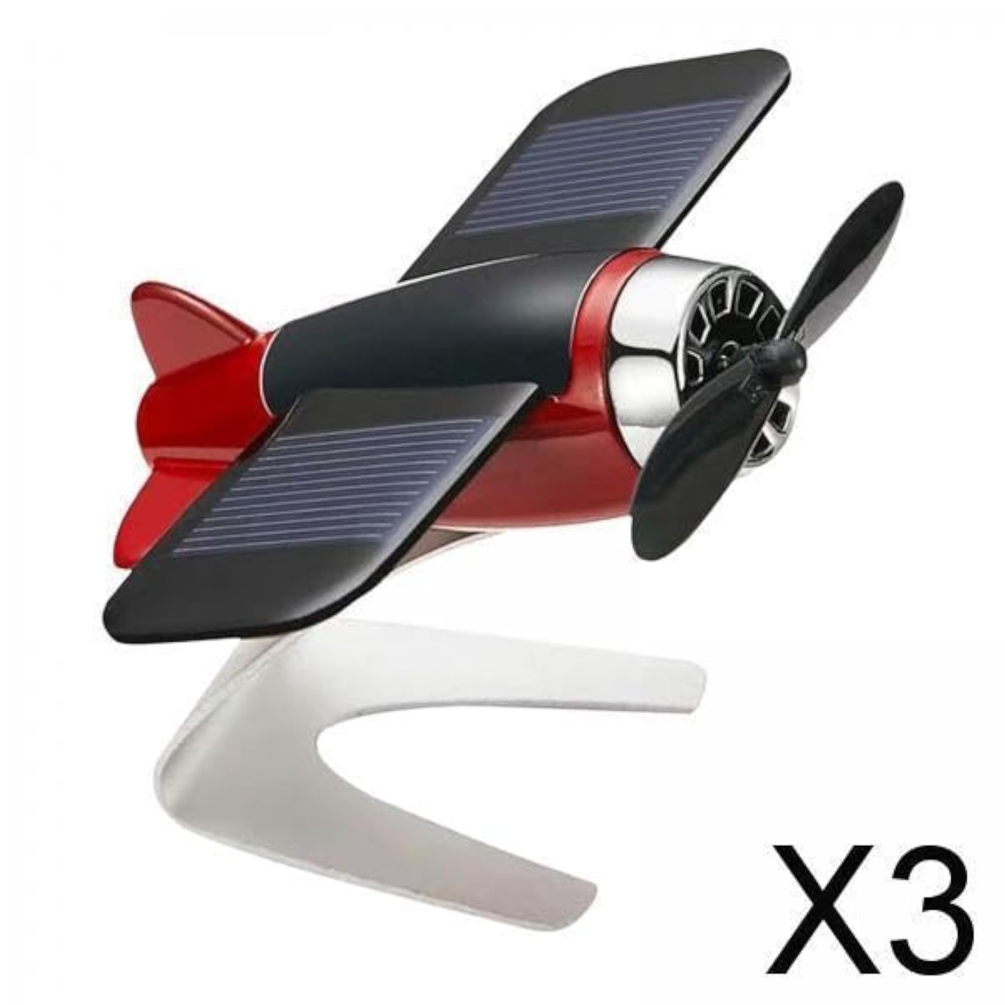3x Solar Airplane Aroma Diffuser Car Fragrance Accessories