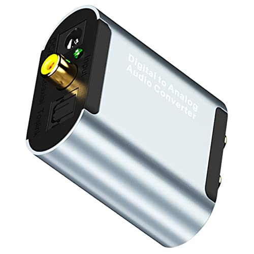jojofuny 1set Convertitore Audio Digitale Analogico Fibra Ottica Adattatore Professionale Per Amplificatori Facile Installazione Basso Rumore Resistente