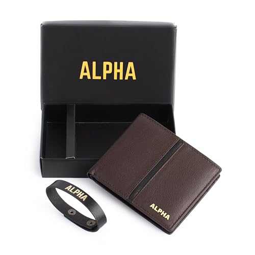 Alpha Premium Leather Mens Wallet | 100% Ethically Sourced Top Grain Leather | Luxury Craftsmanship | Smart Design | RFID Protection | Blending Style with Functionality | Business | Style 10, Black 8 41dF3CbthNL
