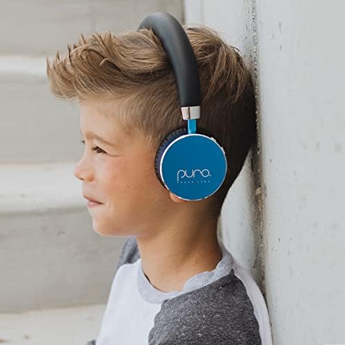 Puro Sound Labs BT2200 Volume Limiting Kid's Bluetooth Headphones- Safer Headphones for kids- Lightweight & Durable- Studio-Grade Audio Quality & Noise Isolation (Blue)