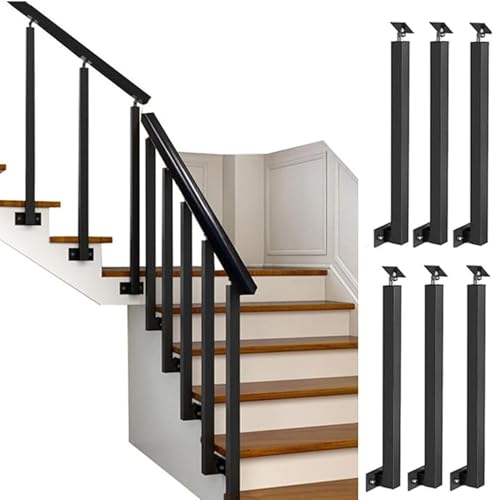 Poste de escalera lateral con soporte ajustable para pasamanos interior y exterior 2