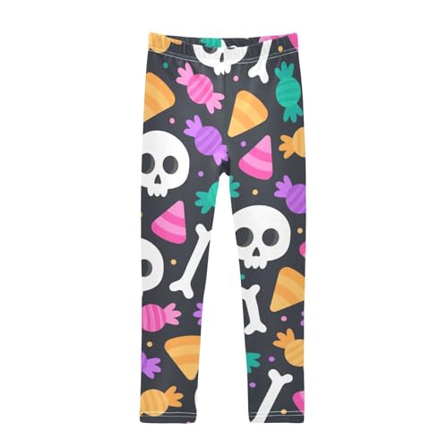 Skull Candy Girls Leggings,Workout Leggings for Girls Toddler Athletic Legging Size for 3-10T
