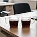 Aquach 16 Oz Glass Coffee Cups, Clear Tea Mugs with Handle, Microwave and Dishwasher Safe Home Office Drinking Mugs Perfect for Americano Cappuccino Hot&Cold Beverages, 2-Pack