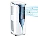 Klarstein climatiseur 4 en 1, déshumidificateur, ventilateur et mode nuit, climatiseur mobile avec tuyau d'évacuation, silencieux, climatiseur d'appartement, 16-30°C, 9000 BTU/ 2,6 kW, blanc-bleu