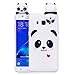 Produktbild Samsung J7 2016 Hülle, Galaxy J7 2016 Schutzhülle, 3D Panda - Weiß Muster Design Handy Hülle für Samsung Galaxy J7 2016, Ultra Dünn TPU Weich Silikon Handycover Schale Schutzhülle Ultra