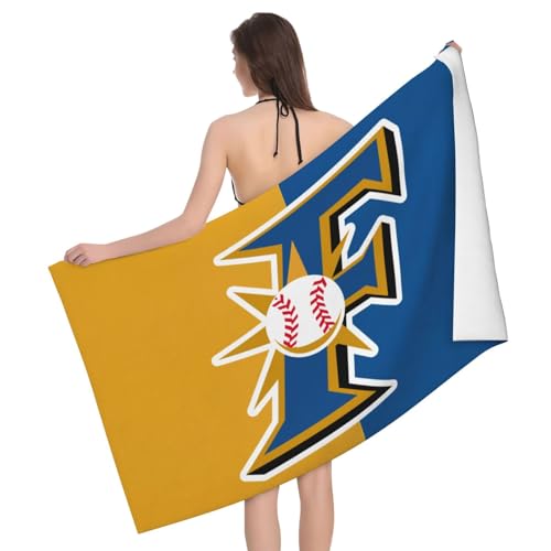 北海道日本ハムファイターズ ビーチタオル 大判 バスタオル グッズ 旅行用 通気性 吸水 速乾グッズ 家庭用 お風呂 プール ジム おしゃれ 130x80cm