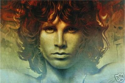 Poster Jim Morrison en vinyle plastifié haute résistance pour décoration murale rock
