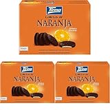 Tirma Biscuits à l'Orange enrobés de Chocolat Noir 200g | Snack Sucré et Végétarien | Idéal pour Goûter | Canaries (Lot de 3)