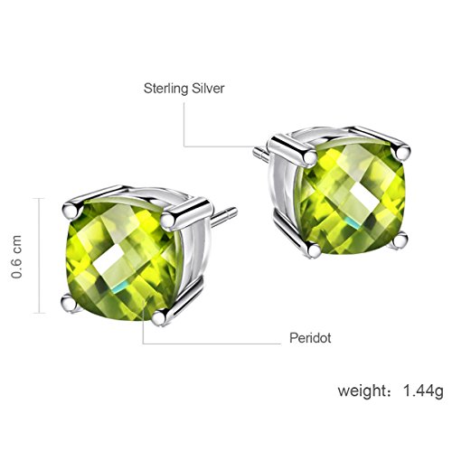 1.5Ct Peridot Earrings Stud Sterling Silver Earring August Birthstone Gemstone Fine Jewelry For Women #TOP5