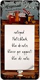  Blechschild Notizblock Marmelade homemade 10 x 20 cm Reklame Retro Blech NB04