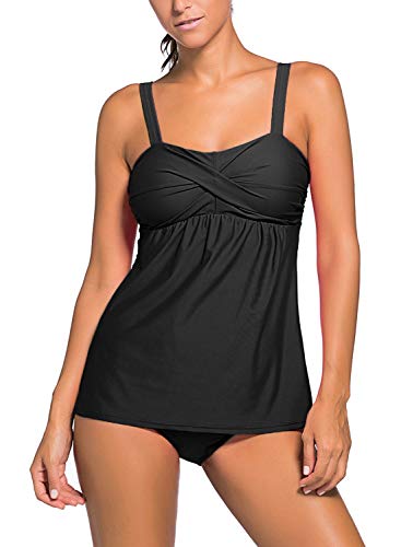 Aleumdr-Damen-Tankini-bauchweg-Bademode-Set-zweiteilig-Push-up-mit-Einstellbarer-Bikinislip-Tankini-Top-mit-Dreieck-Unterhosen