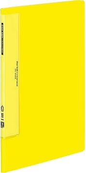 Kokuyo 10 Pockets Binder with Plastic Sleeves 8.5"x11" Yellow, Wave-Cut Expandable Art Portfolio Folder with Clear Sheet Protectors, 20 Pages of Presentation Display Book. RA-T550Y