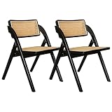LXMZGZ Modern Folding Chairs Rattan Kitchen Dining Chair,Armless Side Chair for Dining Room Kitchen