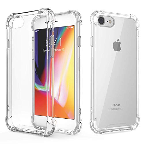 Image of Dashmesh Shopping Soft Transparent Back Case Cover for Apple iPhone 7 / iPhone 8 / iPhone SE 2020 Shock Proof Protective Anti Shock [Bumper Corners with Air Cushion Technology