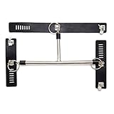 Kit de Bondage geschirr halsband +Handschellen Leder Extra Fetisch mit Eisenrohr Halsbänder Set Fesseln Sex-Spielzeug Fetisch-Geschirr für Anfänger Paar (Schwarz)