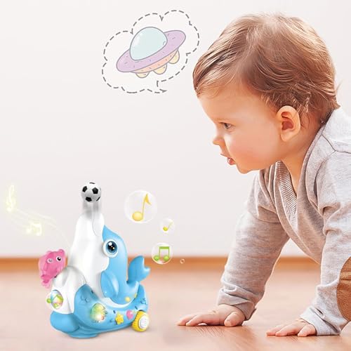 Générique Interactive Musical Dolphin, Light Up Crawling Toy, Walking Dolphin Toy, 18x20x12 cm, Musical and Light-Up Dolphin Toy Perfect for Kids’ Developmental Learning and Entertainment – Image 4