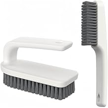 2 Pack Scrub Brush Laundry Cleaning Brush Soft Bristle Household Cleaning Brushes Carpet Brush Upholstery Brush Small Scrubbing Brush Stain Remover Brushes for Fabric,Hat,Clothes,Bag & More
