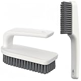 2 Pack Scrub Brush Laundry Cleaning Brush Soft Bristle Household Cleaning Brushes Carpet Brush Upholstery Brush Small Scrubbing Brush Stain Remover Brushes for Fabric,Hat,Clothes,Bag & More