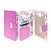 Samsung Galaxy Mega 5.8 Wallet Case, EMPIRE KLIX Klutch Designer Wallet [4 Slots] Inner Hard Polycarbonate Felt Lining Case for Galaxy Mega 5.8 with Magnetic Flap & Hand Strap [Perfect Fit & Precise Port] - Pink Faded Flowers