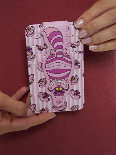 Image of Disney Card Holder Women Slim Compact Wallet Small (Cheshire Cat Pink)
