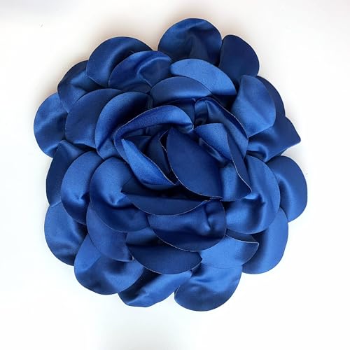 Image of Heyiwell Large Satin Fabric flower for Brooch Pin Wedding Party Dance Dress Suit Clothes Head Hair Accessories DIY Decor 9.45 inchInch