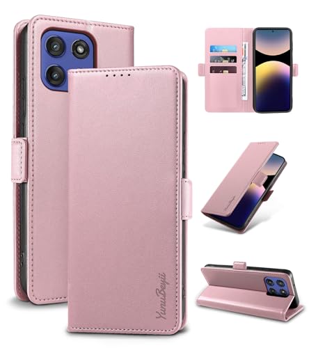 Yunubeyii Wallet Flip Case for Moto G Stylus 5G (2025),Pink